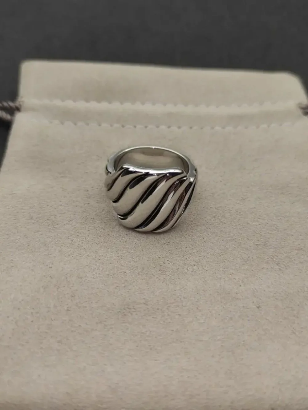 David Yurman Silver Wave Ring